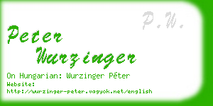 peter wurzinger business card